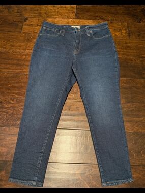 Madewell Curvy High Rise Skinny Jeans In Dark Blue Size 32P